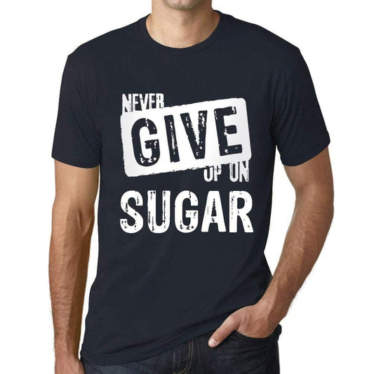 Ultrabasic Homme T-Shirt Graphique Never Give Up on Sugar Marine