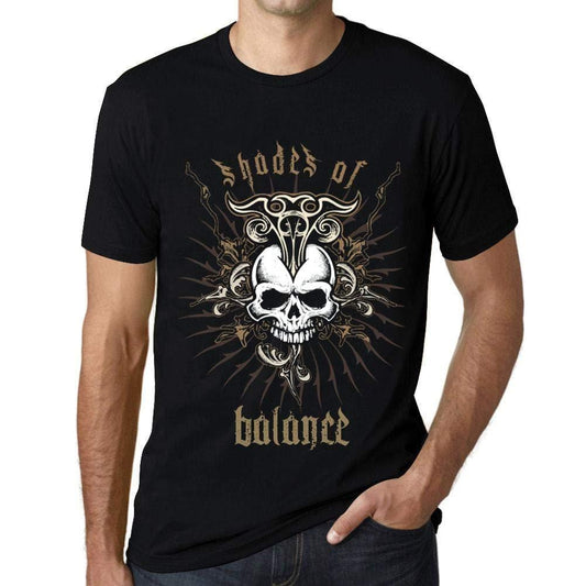 Ultrabasic - Homme T-Shirt Graphique Shades of Balance Noir Profond