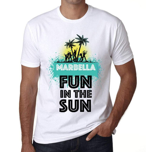 Homme T Shirt Graphique Imprimé Vintage Tee Summer Dance Marbella Blanc