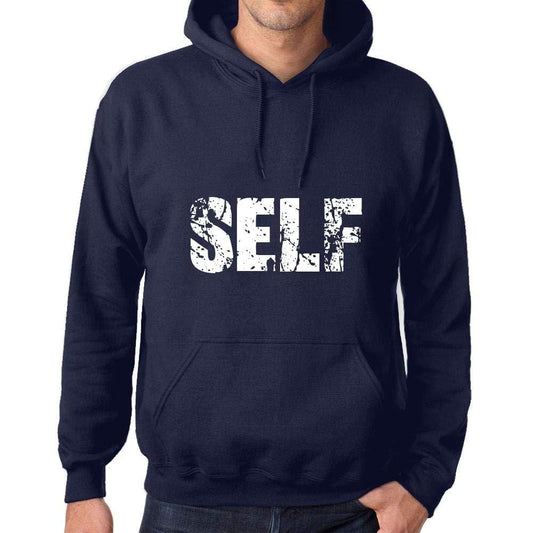 Ultrabasic Homme Femme Unisex Sweat à Capuche Hoodie Popular Words Self French Marine