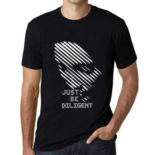 Ultrabasic - Homme T-Shirt Graphique Just be Diligent Noir Profond