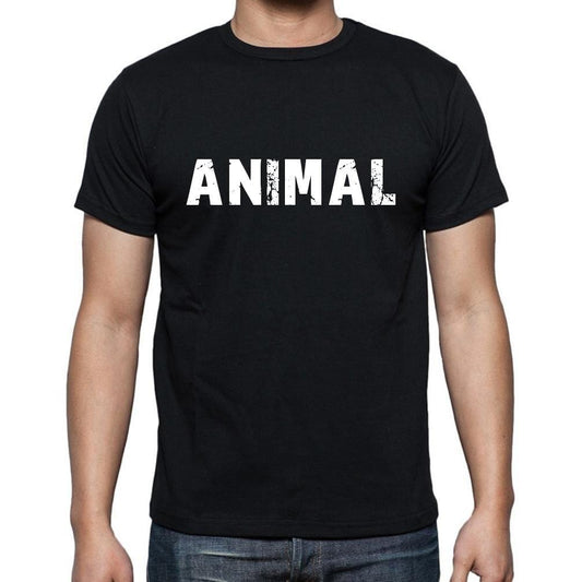 Animal, t-Shirt pour Homme, en Coton, col Rond, Noir