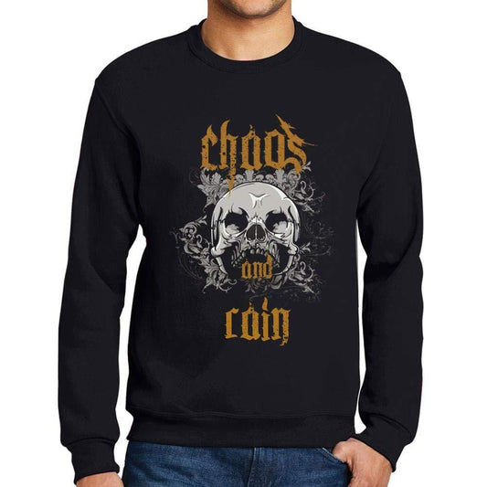 Ultrabasic - Homme Imprimé Graphique Sweat-Shirt Chaos and Rain Noir Profond