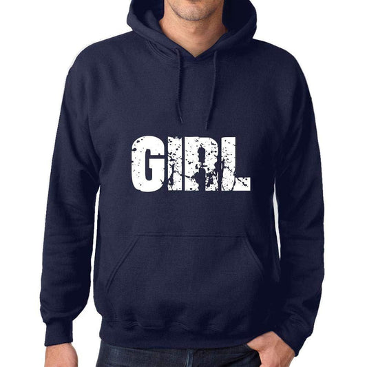 Ultrabasic Homme Femme Unisex Sweat à Capuche Hoodie Popular Words Girl French Marine