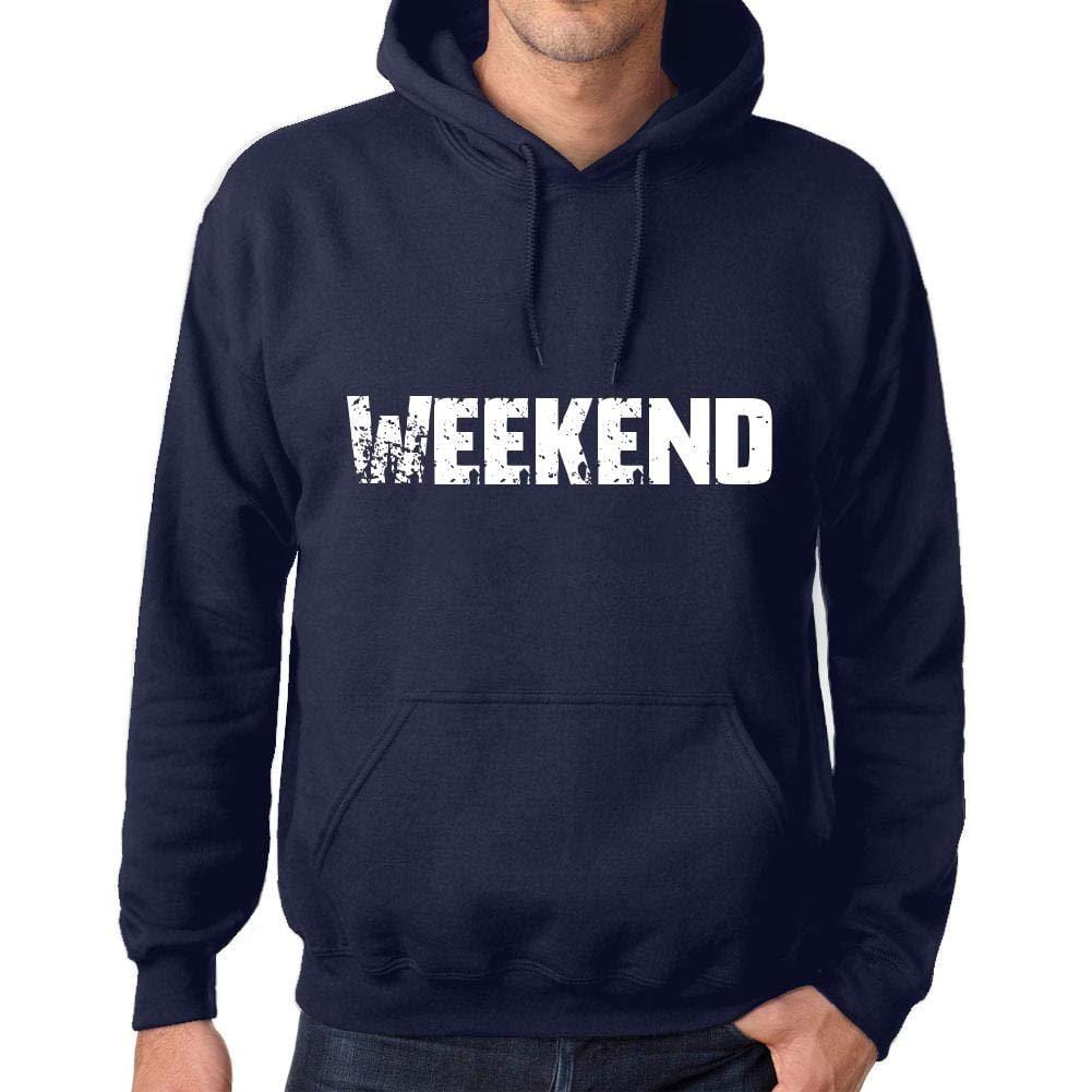 Ultrabasic Homme Femme Unisex Sweat à Capuche Hoodie Popular Words Weekend French Marine