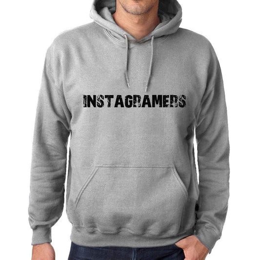 Ultrabasic Homme Femme Unisex Sweat à Capuche Hoodie Popular Words INSTAGRAMERS Gris Chiné