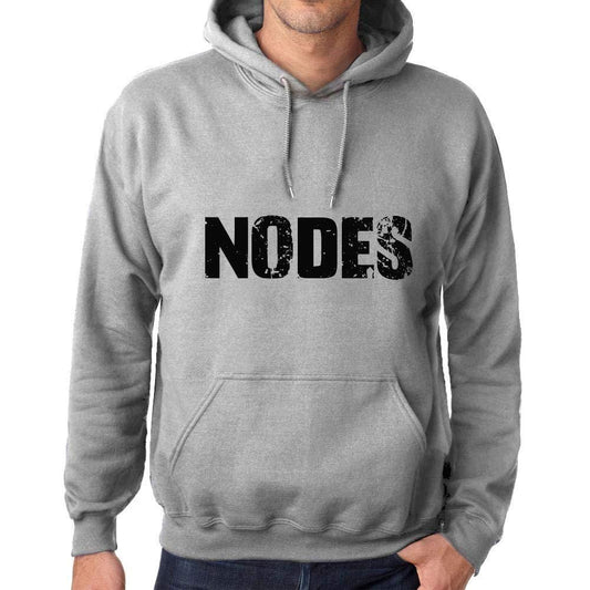 Ultrabasic Homme Femme Unisex Sweat à Capuche Hoodie Popular Words NODES Gris Chiné