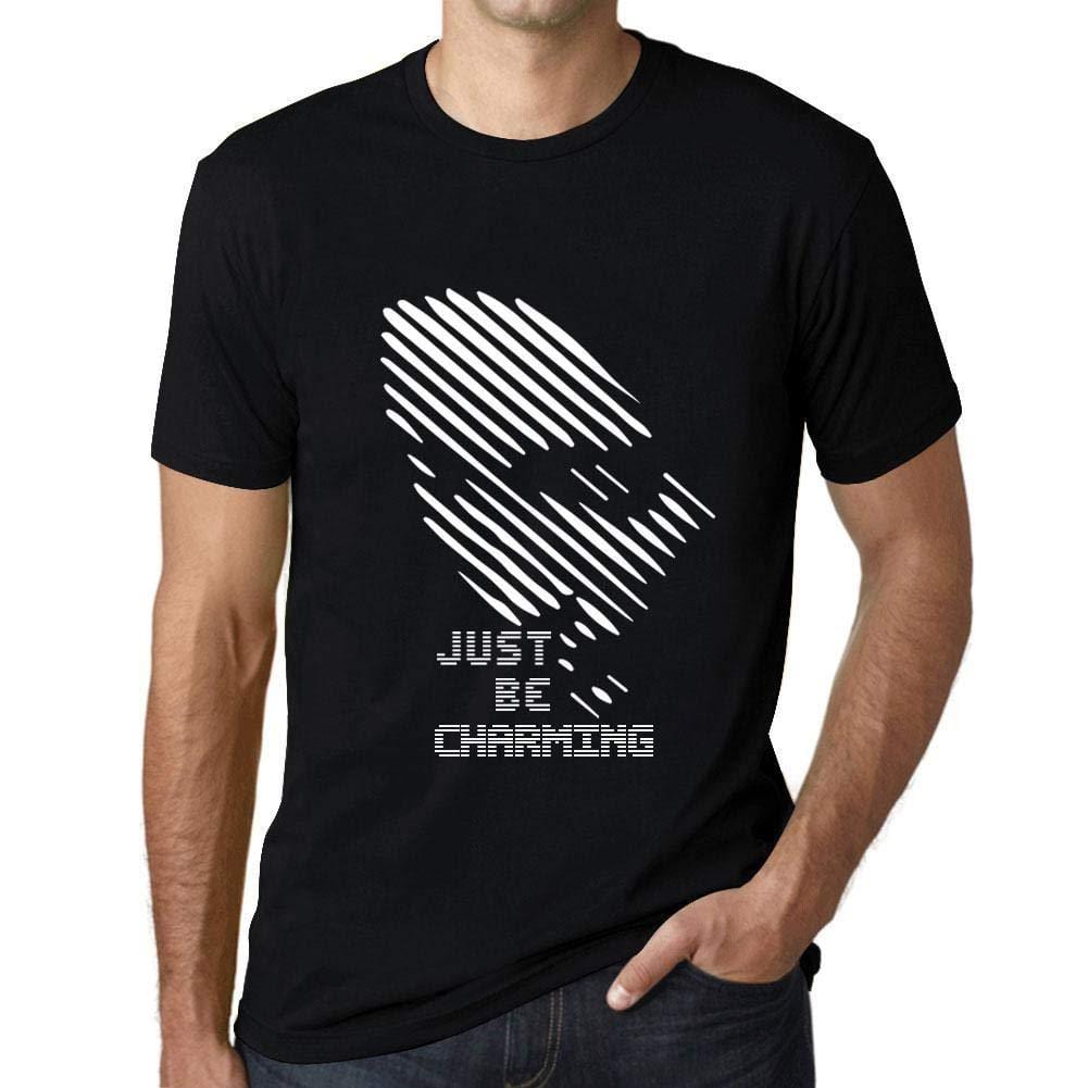 Ultrabasic - Homme T-Shirt Graphique Just be Charming Noir Profond