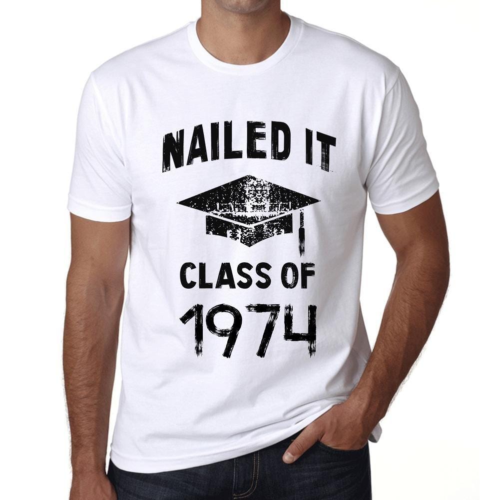 Homme T Shirt Graphique Imprimé Vintage Tee Nailed it Class of 1974