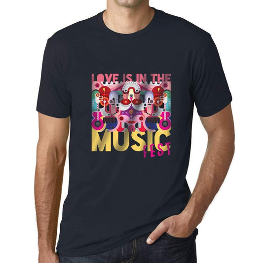 Ultrabasic Homme T-Shirt Graphique Love is in The Music Marine