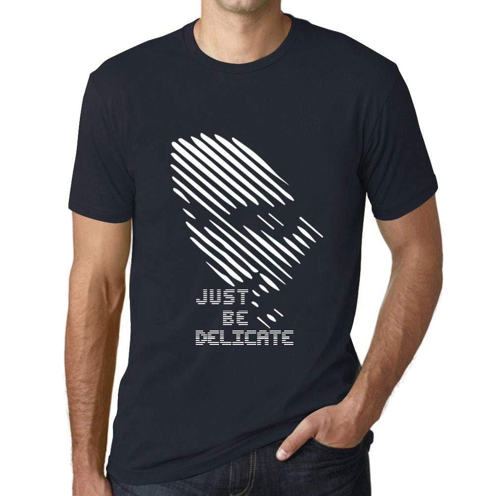 Ultrabasic - Homme T-Shirt Graphique Just be Delicate Marine