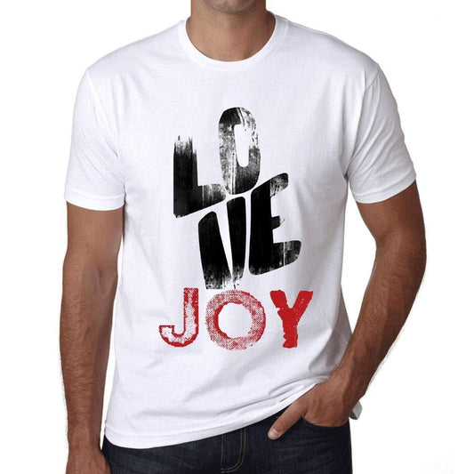 Ultrabasic - Homme T-Shirt Graphique Love Joy Blanc