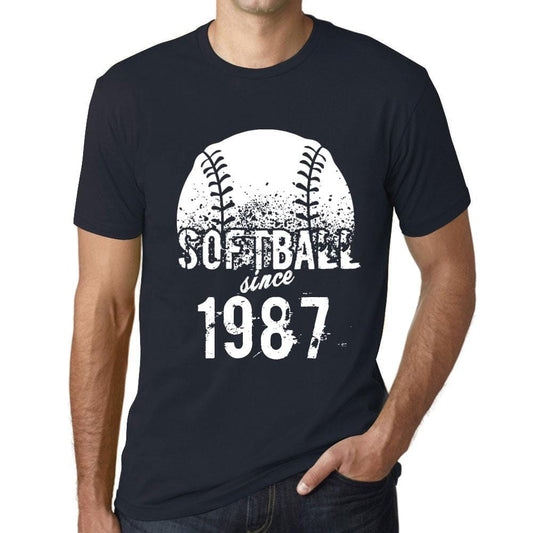 Men’s <span>Graphic</span> T-Shirt Softball Since 1987 Navy - ULTRABASIC