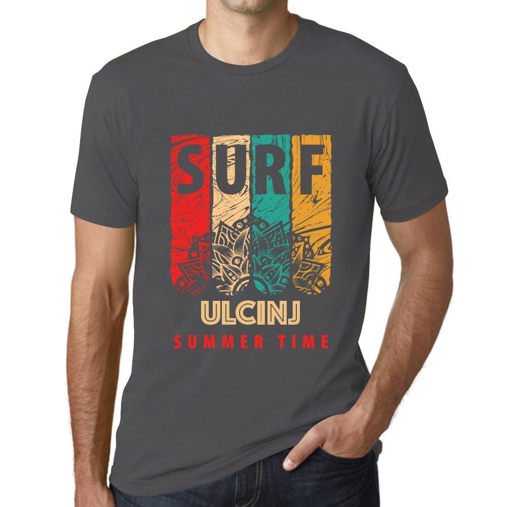 Men&rsquo;s Graphic T-Shirt Surf Summer Time ULCINJ Mouse Grey - Ultrabasic