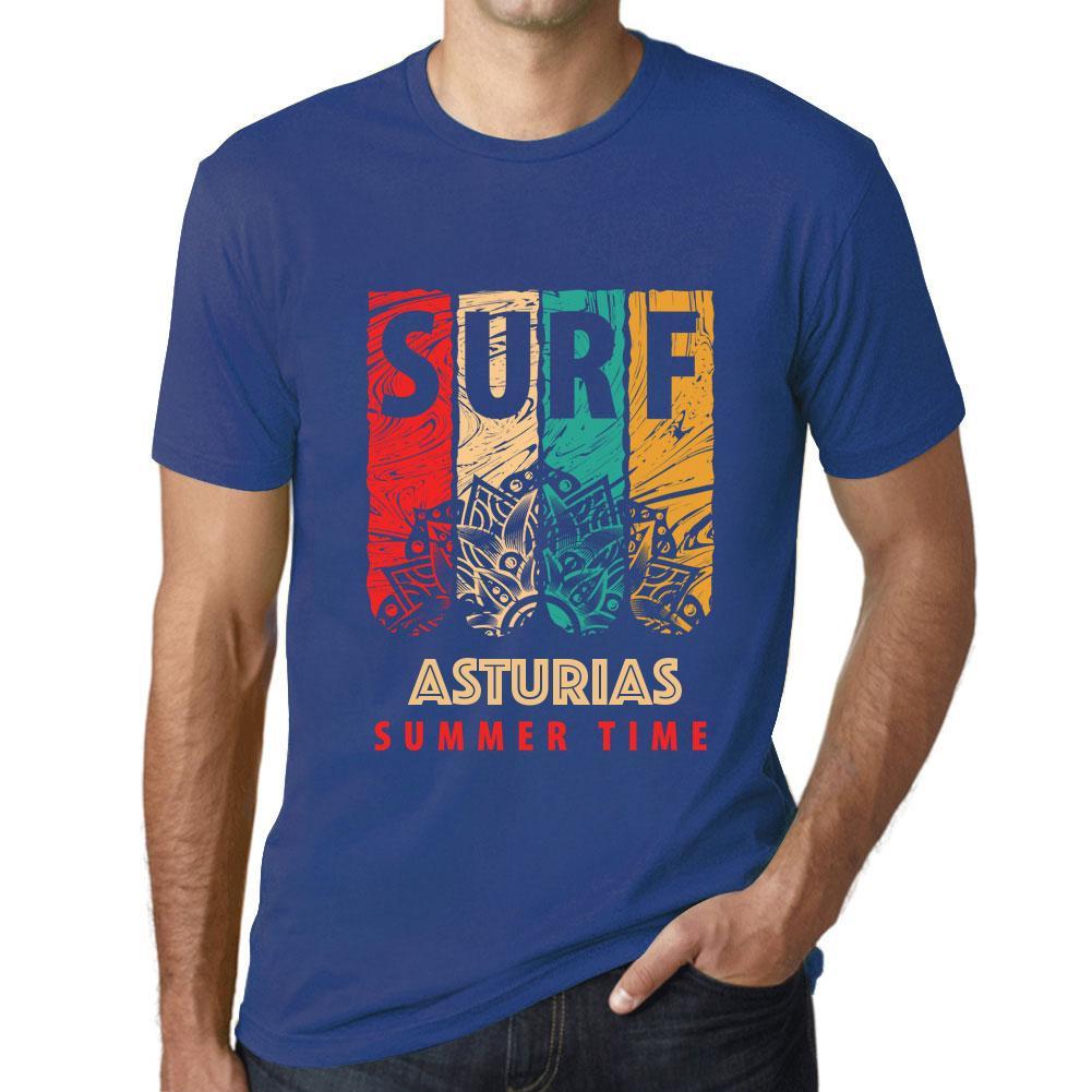 Men&rsquo;s Graphic T-Shirt Surf Summer Time ASTURIAS Royal Blue - Ultrabasic