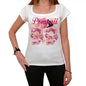 99 Pompeii City With Number Womens Short Sleeve Round White T-Shirt 00008 - Casual