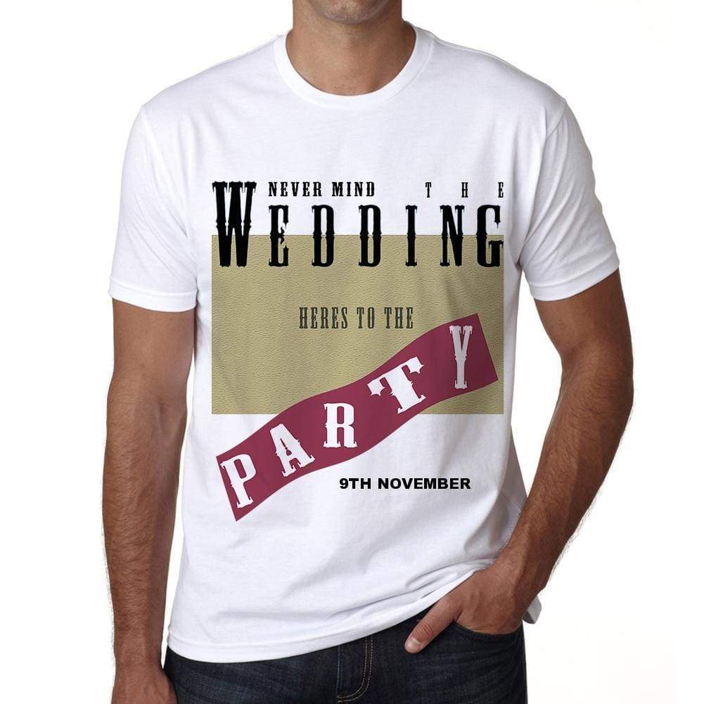 9Th November Wedding Wedding Party Mens Short Sleeve Round Neck T-Shirt 00048 - Casual