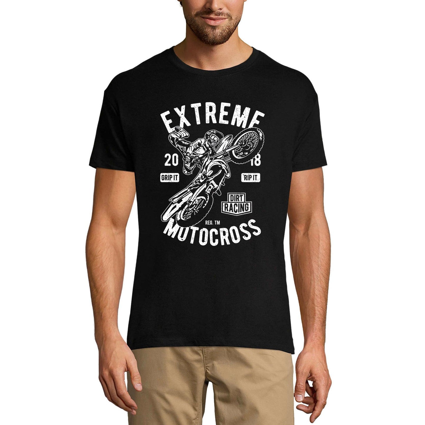 ULTRABASIC Men's Graphic T-Shirt Extreme Motorcross 2018 - Dirt Racing - Motor Lovers