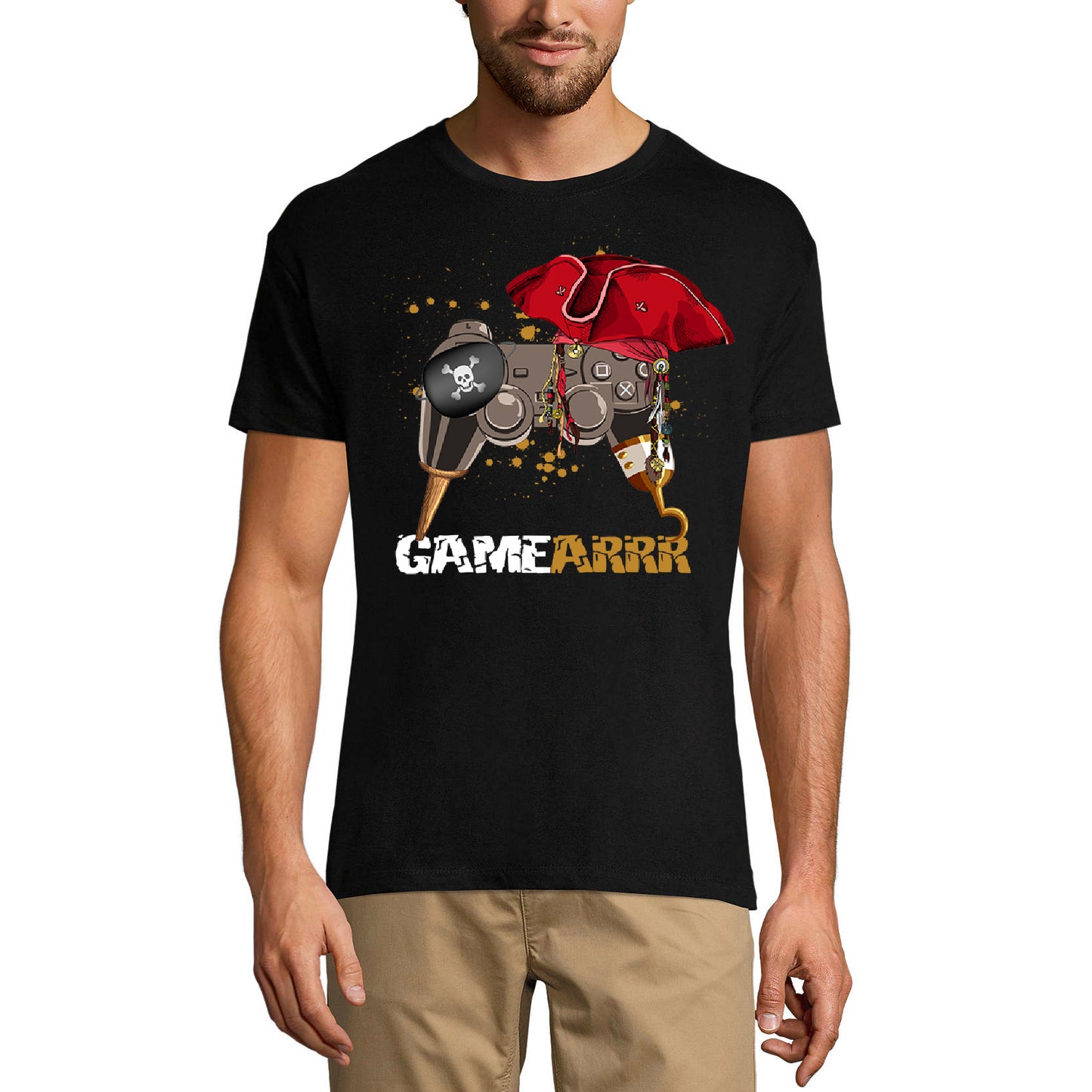 ULTRABASIC Men's Graphic T-Shirt GameArrr - Gaming Joystick Shirt - Vintage