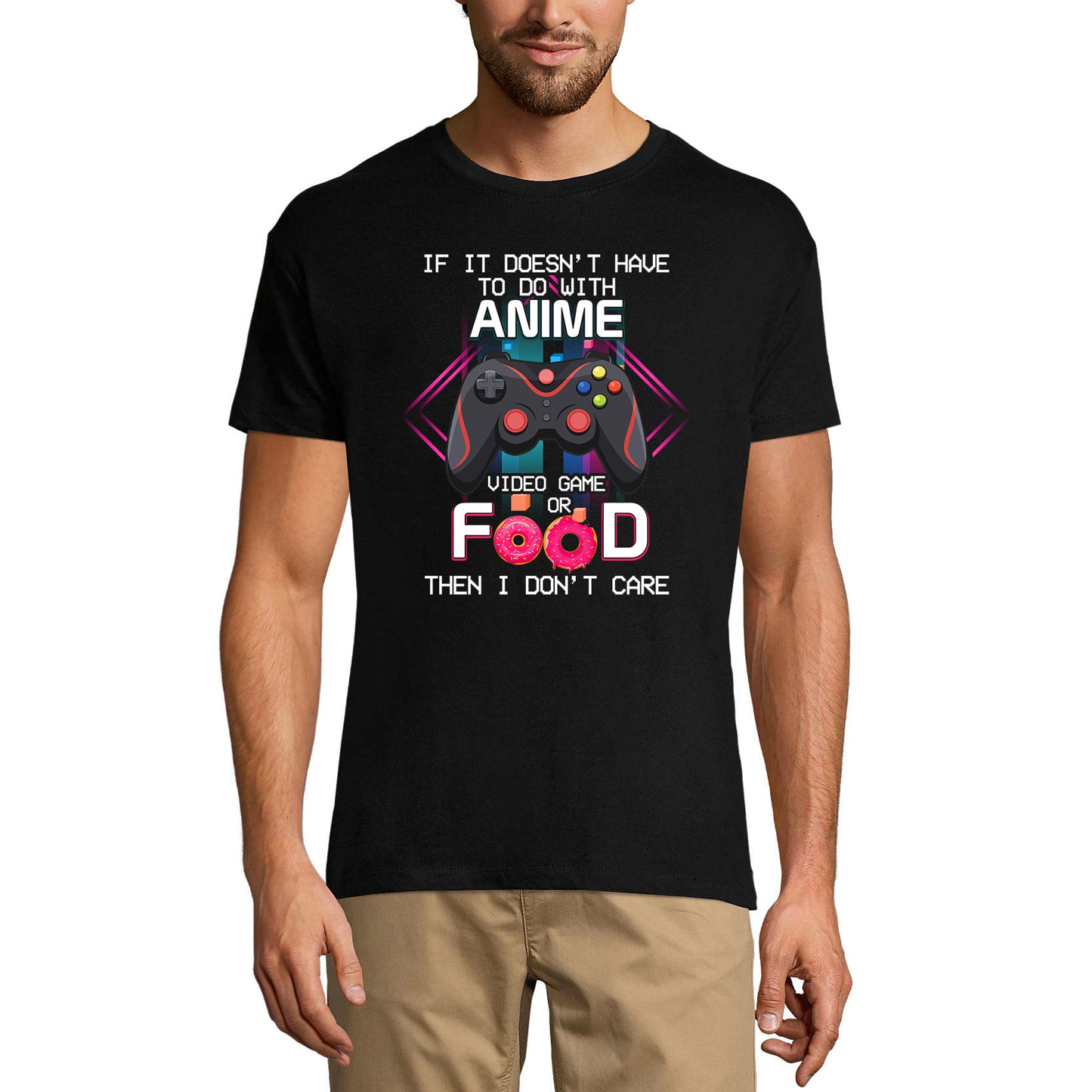 ULTRABASIC Men's T-Shirt Video Game Or Food - Gaming Apparel - Adults T-Shirt