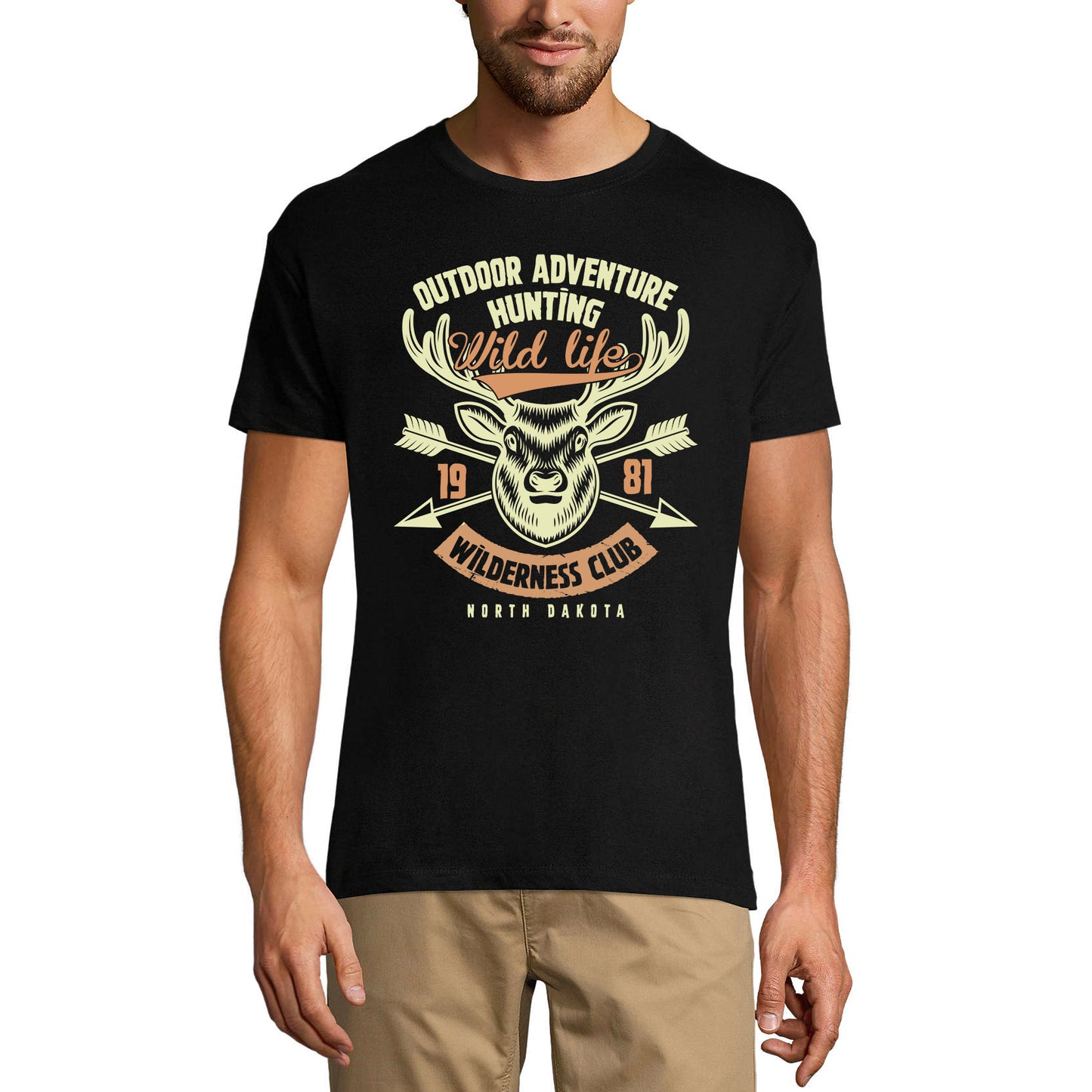 ULTRABASIC Graphic Men's T-Shirt Outdoor Adventure Hunting - Wild Life 1981 - Vintage Hunter's Tee Shirt