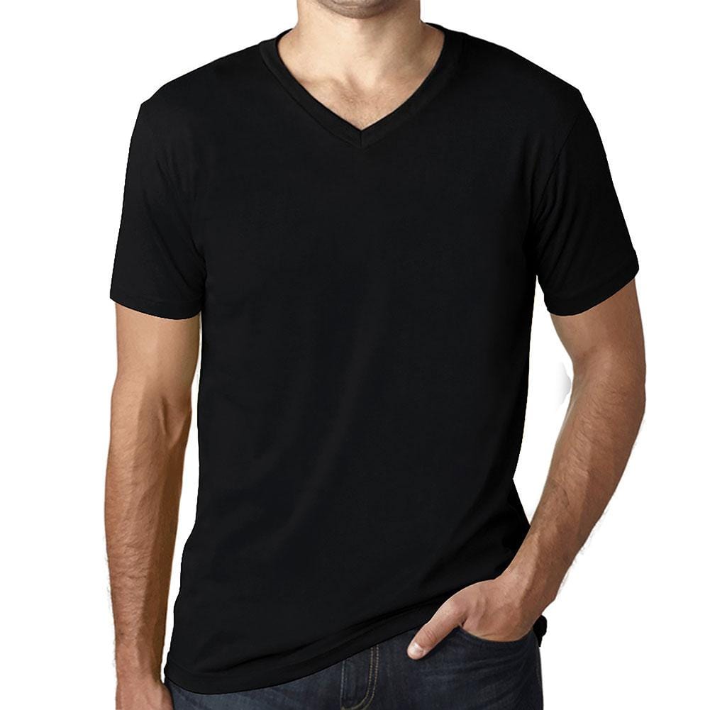 Simple Order Custom Men&#x27;s V-Neck T-shirt Your multicolor design on the t-shirt color of your choice (15 colors)