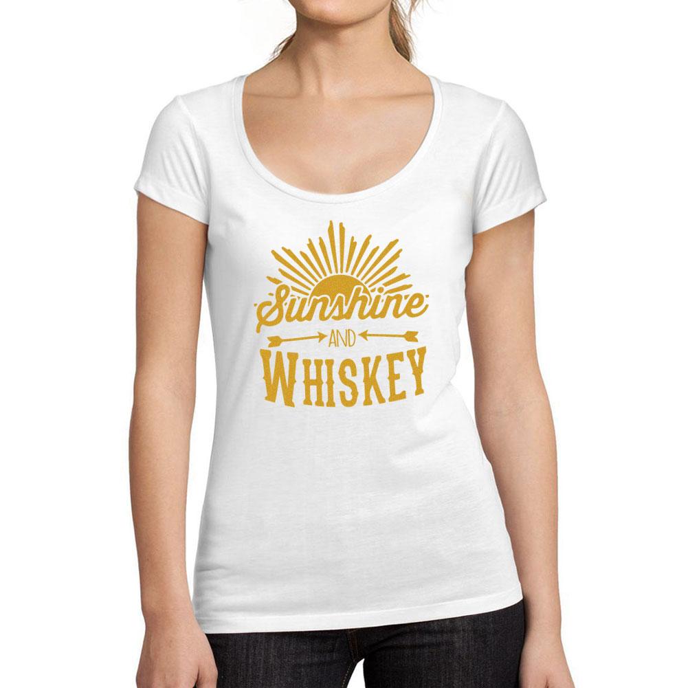 ULTRABASIC - Graphic Women's Sunshine and Whiskey Printed Tee Yellow Letter Grey Marl-fashion-t-shirts-Ultrabasic