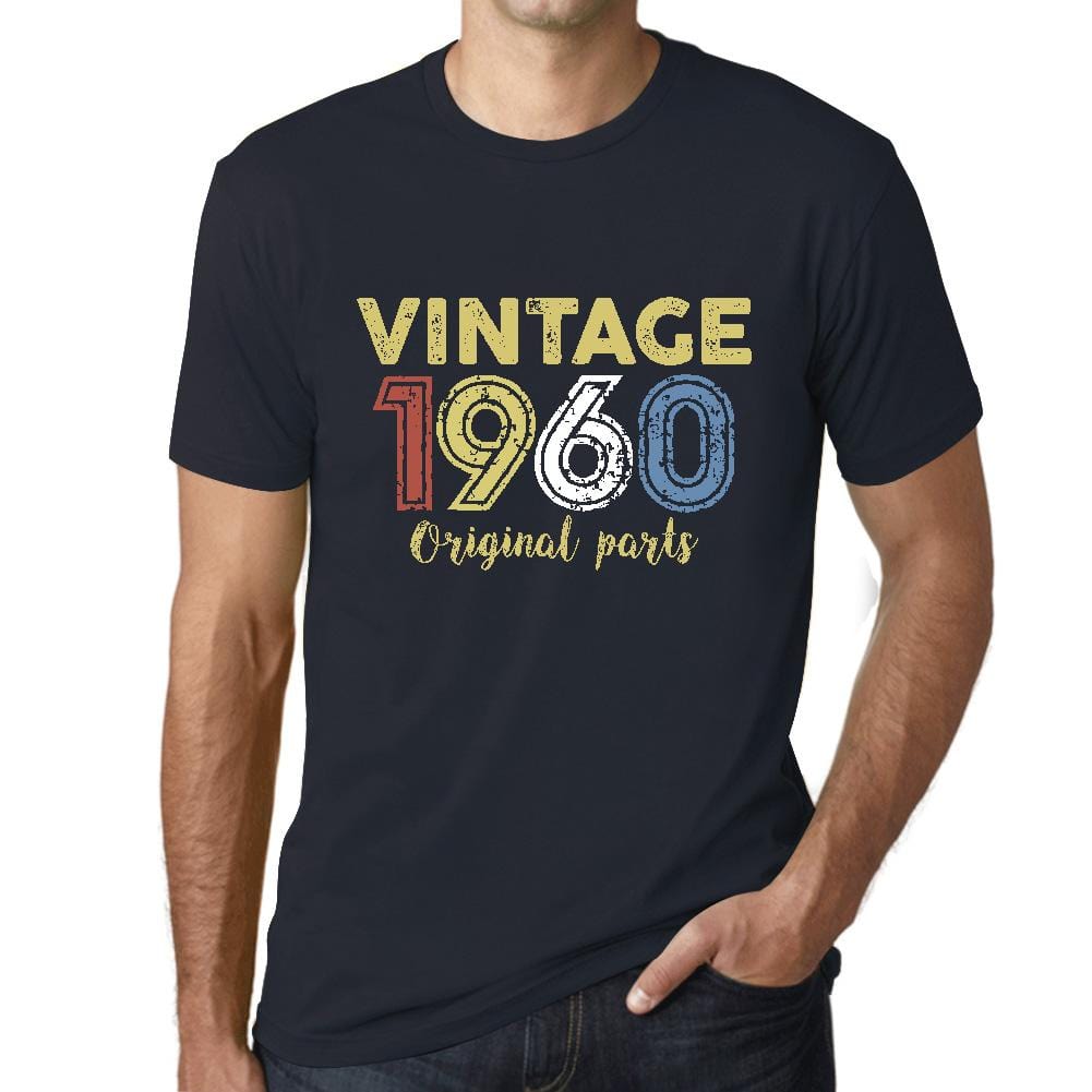 ULTRABASIC - Graphic Printed Men's Vintage 1960 T-Shirt Navy - Ultrabasic