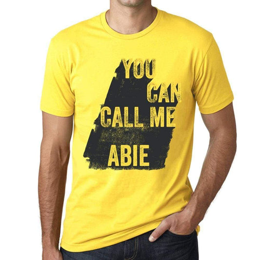 Abie You Can Call Me Abie Mens T Shirt Yellow Birthday Gift 00537 - Yellow / Xs - Casual