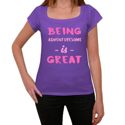 Adventuresome Being Great Purple Womens Short Sleeve Round Neck T-Shirt Gift T-Shirt 00336 - Purple / Xs - Casual
