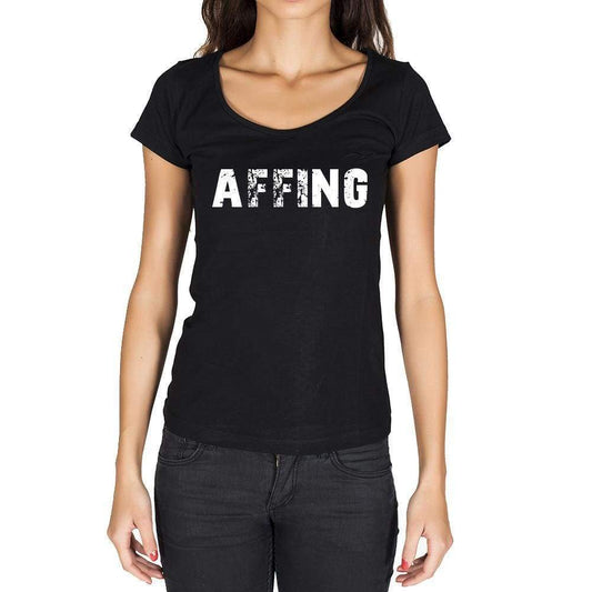 Affing German Cities Black Womens Short Sleeve Round Neck T-Shirt 00002 - Casual