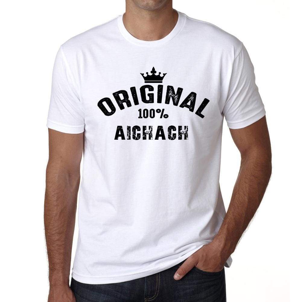 Aichach 100% German City White Mens Short Sleeve Round Neck T-Shirt 00001 - Casual