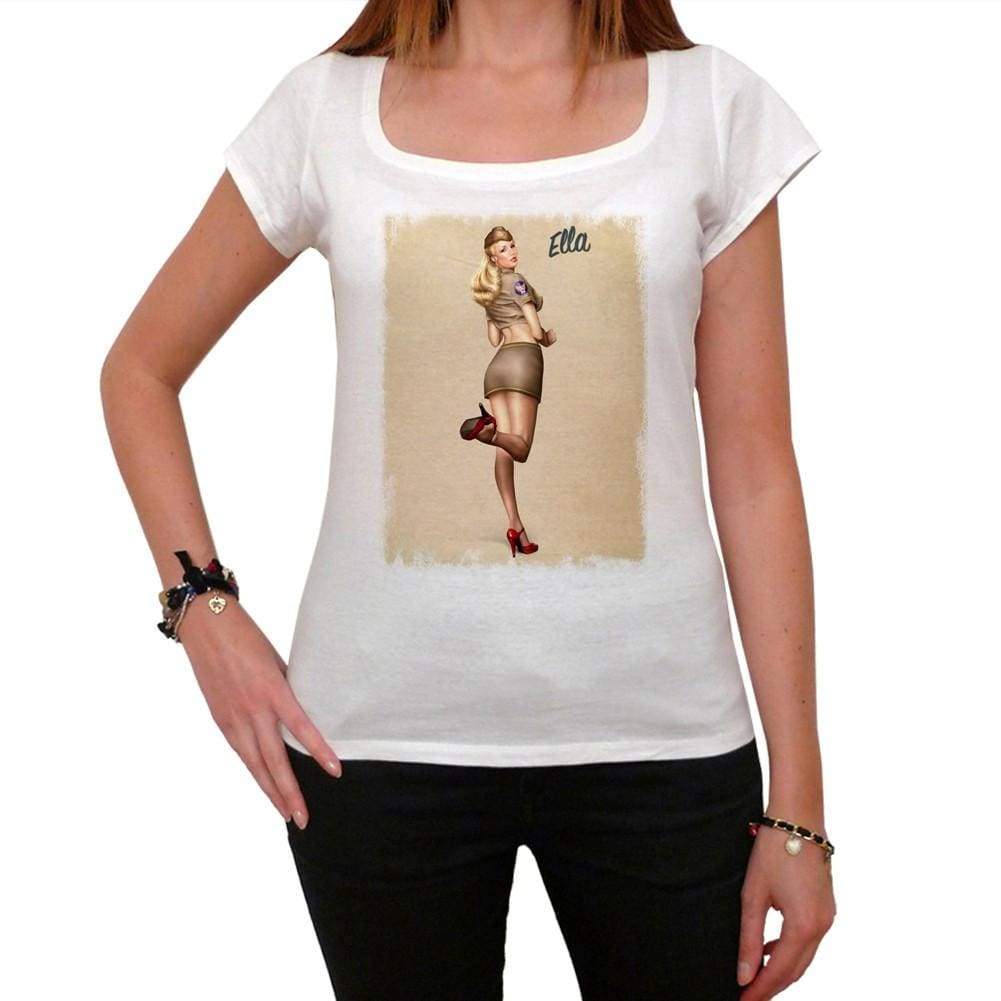 Air Force Pin Up White Womens T-Shirt 100% Cotton 00212