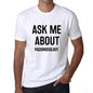 Ask Me About Paidonosology White Mens Short Sleeve Round Neck T-Shirt 00277 - White / S - Casual