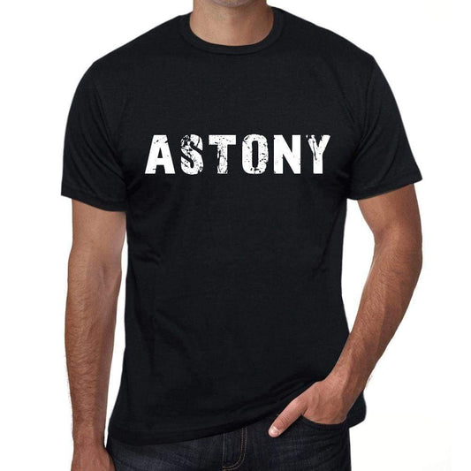 Astony Mens Vintage T Shirt Black Birthday Gift 00554 - Black / Xs - Casual