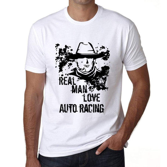 Auto Racing Real Men Love Auto Racing Mens T Shirt White Birthday Gift 00539 - White / Xs - Casual