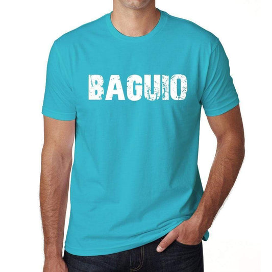 Baguio Mens Short Sleeve Round Neck T-Shirt - Blue / S - Casual