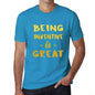 Being Inventive Is Great Mens T-Shirt Blue Birthday Gift 00377 - Blue / Xs - Casual