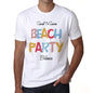 Bibbona Beach Party White Mens Short Sleeve Round Neck T-Shirt 00279 - White / S - Casual