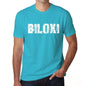 Biloxi Mens Short Sleeve Round Neck T-Shirt - Blue / S - Casual