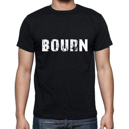 Bourn Mens Short Sleeve Round Neck T-Shirt 5 Letters Black Word 00006 - Casual