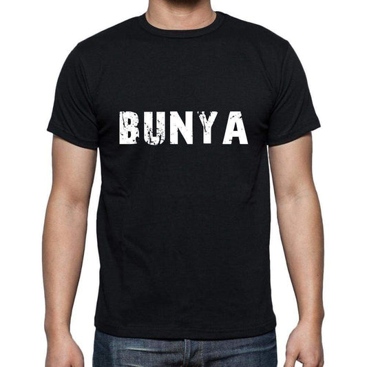 Bunya Mens Short Sleeve Round Neck T-Shirt 5 Letters Black Word 00006 - Casual
