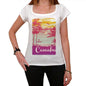 Canuba Escape To Paradise Womens Short Sleeve Round Neck T-Shirt 00280 - White / Xs - Casual