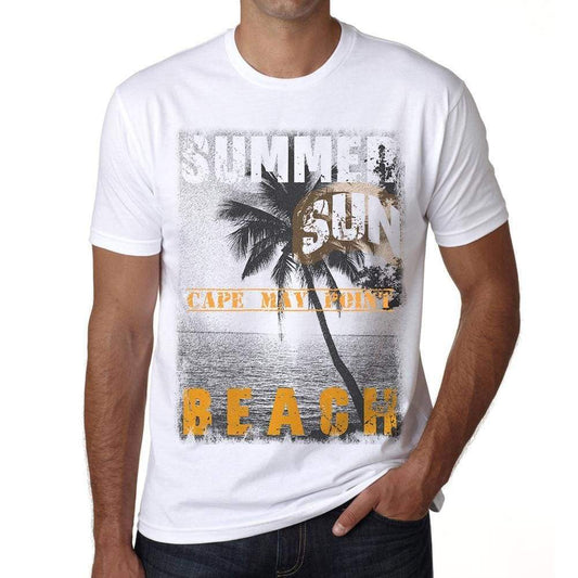 Cape May Point Mens Short Sleeve Round Neck T-Shirt - Casual