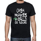 Cash World Goes Round Mens Short Sleeve Round Neck T-Shirt 00082 - Black / S - Casual