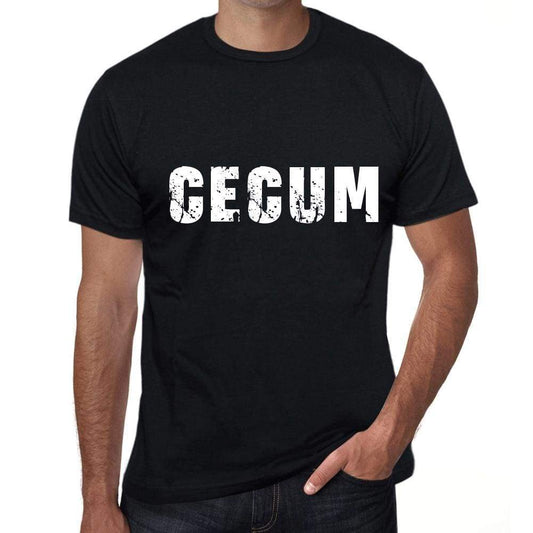 Cecum Mens Retro T Shirt Black Birthday Gift 00553 - Black / Xs - Casual