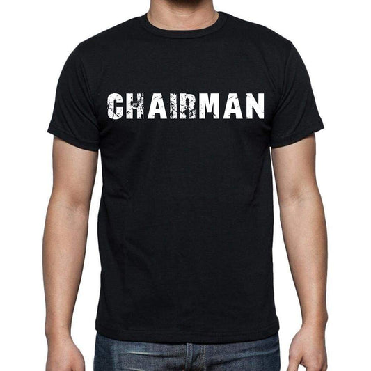 Chairman Mens Short Sleeve Round Neck T-Shirt Black T-Shirt En