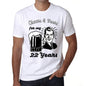 Cheers And Beers For My 22 Years Mens T-Shirt White 22Th Birthday Gift 00414 - White / Xs - Casual