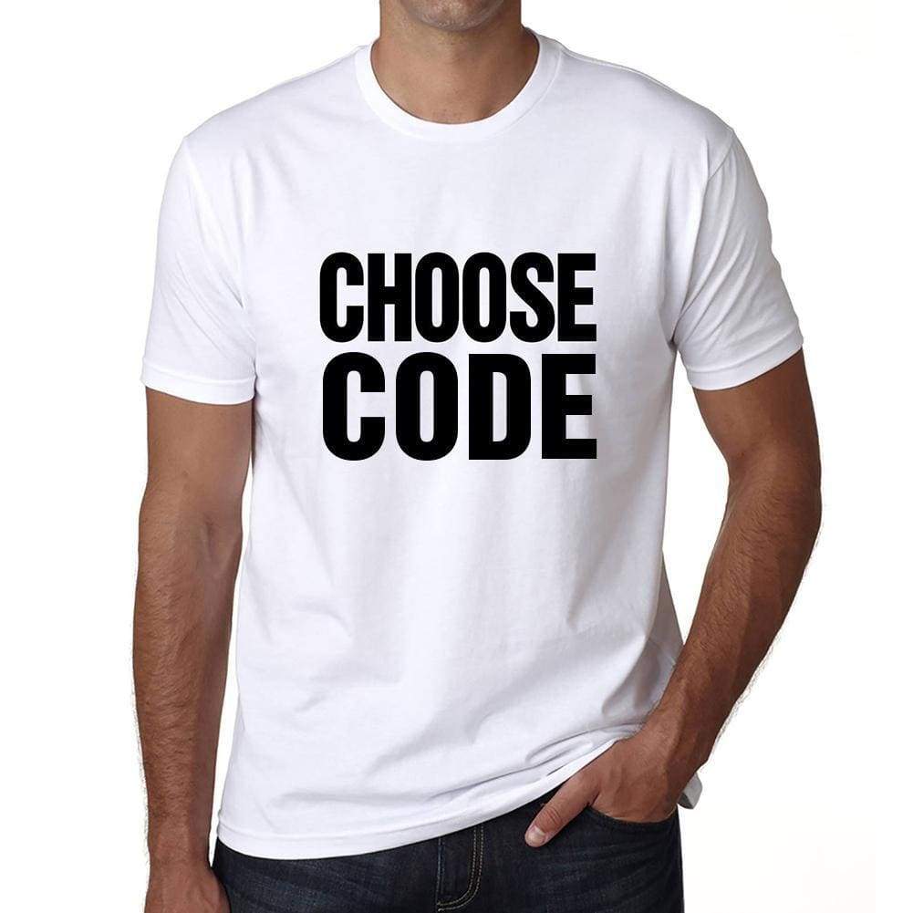 Choose Code T-Shirt Mens White Tshirt Gift T-Shirt 00061 - White / S - Casual