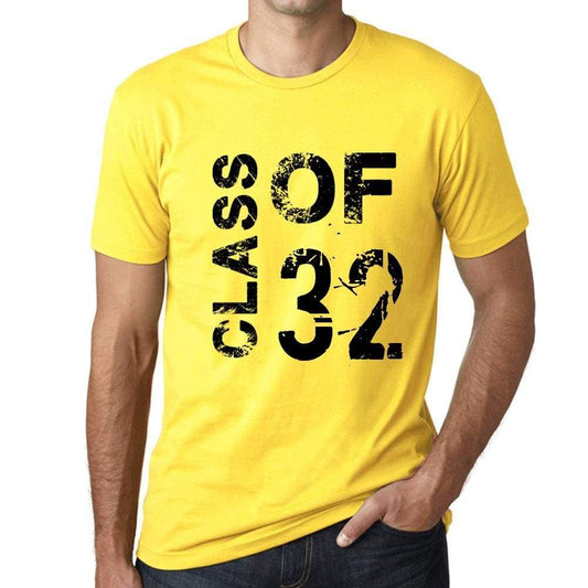 Class Of 32 Grunge Mens T-Shirt Yellow Birthday Gift 00484 - Yellow / Xs - Casual